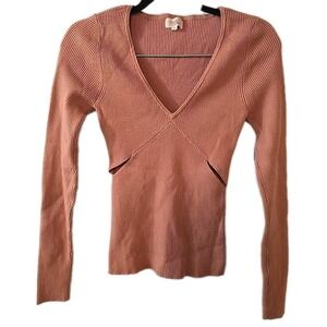 Camila‎ Coelho X Revolve Peach Color Tate Ribbed Sweater Men's Size Medium
